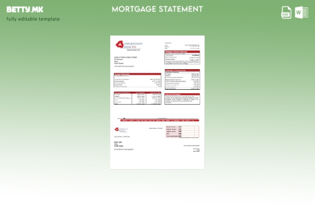 модерен стил Извод за хипотека од банка во Јужен Судан Opportunity во шаблон за 